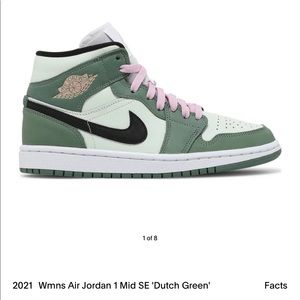WMNS AIR JORDAN 1 MID SE 'DUTCH GREEN'